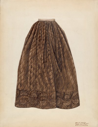 ペチコート、1938年頃。 作： Mary E Humes