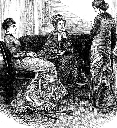 3人の女性が座って会話している 作： Mary Ellen Edwards