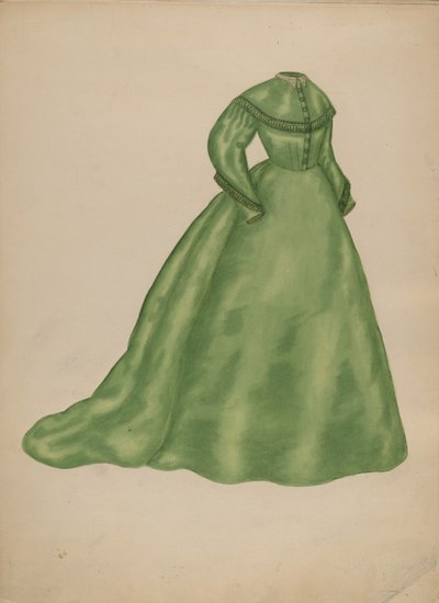 ウェディングドレス、1940年頃 作： Mary Fitzgerald