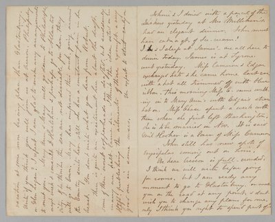 1863年8月15日、メアリー・ジェーン・ヘイル・ウェルズからギデオン・ウェルズへの手紙。 作： Mary Hale
