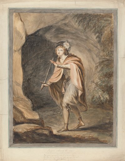 Imogen astumassa luolaan, "Cymbeline", näytös III, kohtaus VI 作： Mary Hoare