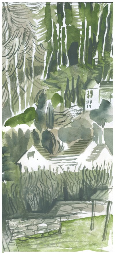 サマセットバレー、2019年（水彩画 作： Mary Kuper