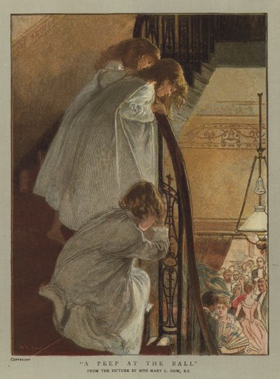 ボールののぞき見（chromolitho） 作： Mary L. Gow