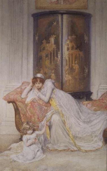 母と子、1890年頃 作： Mary L. Gow