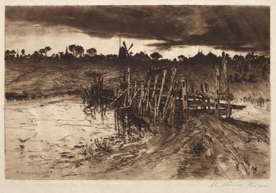 グリーミンと闇のツイーン、キーが来たときハメ、1883年。 作： Mary Nimmo Moran