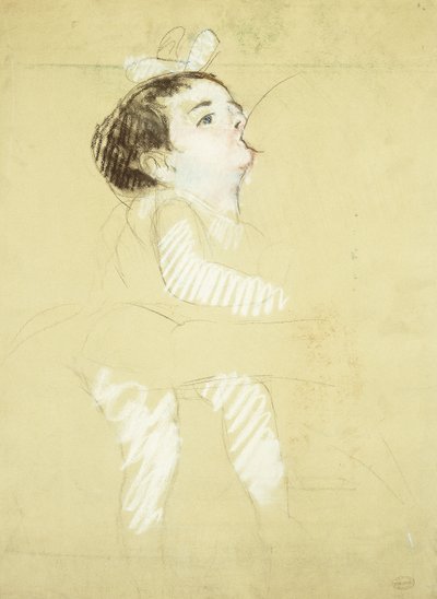 母乳育児の幼児;乳児、1900年頃 作： Mary Cassatt