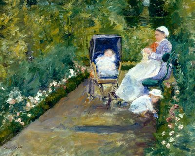 庭の子供たち（看護師） 作： Mary Stevenson Cassatt