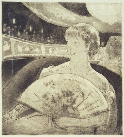 オペラ座にて（アクアチント・エッチング） 作： Mary Stevenson Cassatt