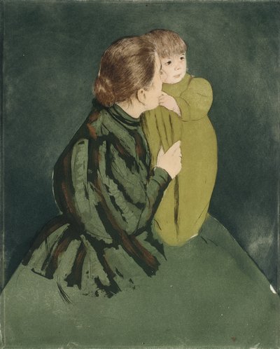 農民の母と子、1894年頃（ドライポイントとアクアチント） 作： Mary Stevenson Cassatt