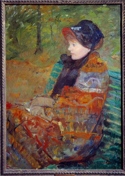 マドモアゼル・C・リディア・カサット（画家の妹）の肖像 by メアリー・カサット（1844-1926） 1880年 作： Mary Stevenson Cassatt