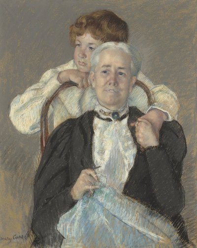 サイラスJ.ローレンス夫人と孫R.ローレンスオークリーの肖像、1897年頃 作： Mary Cassatt