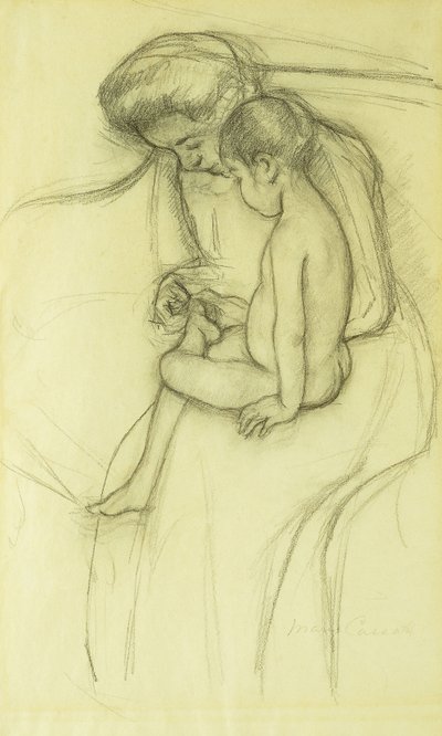 ペディキュア、1908年頃 作： Mary Cassatt