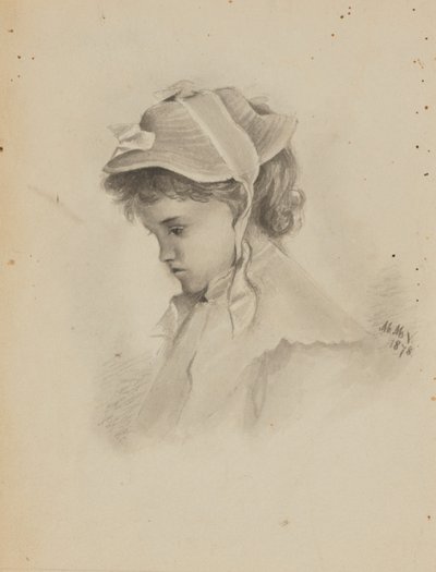 無題（下を向く子供の頭） 作： Mary Vaux Walcott