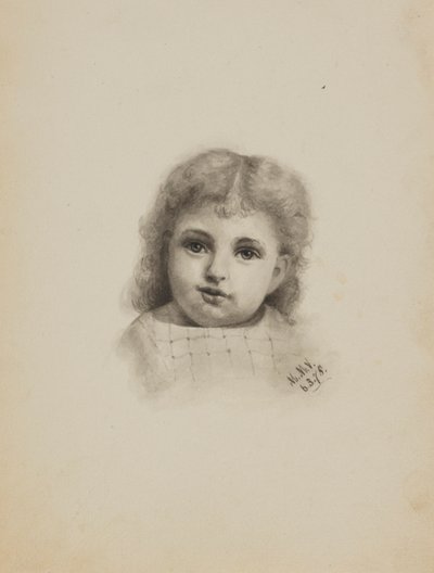 無題 子供の頭部 1878年 作： Mary Vaux Walcott
