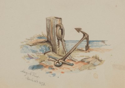 無題 Mooring and Anchor, 1873. 作： Mary Vaux Walcott