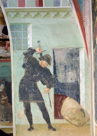 洗礼者ヨハネの斬首。 1435年 作： Tommaso Masolino da Panicale