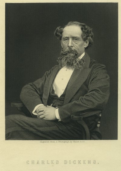 チャールズディケンズ、ハーバートワトキンスの写真による肖像画（b.1828） 作： Mason and Co.