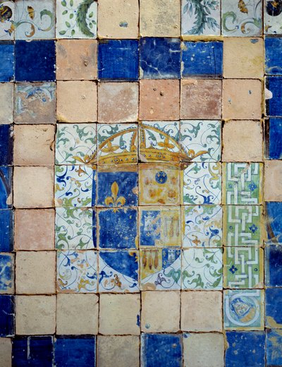 マスオ・アバケスネ（1526-1564年頃）が製作したエヌアン城の舗道のセラミック・タイル 1549-1551年 エヌアン、国立ルネッサンス美術館 作： Masseot Abaquesne