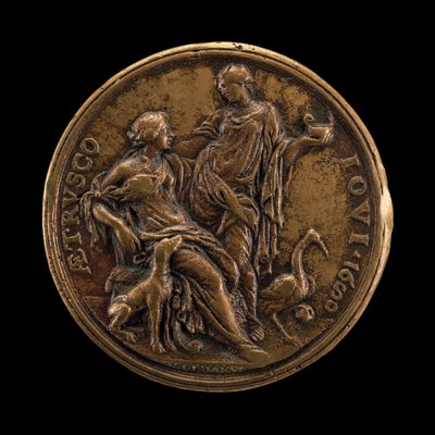 警戒と忠誠のアレゴリー［裏面］、1680年 作： Massimiliano Soldani
