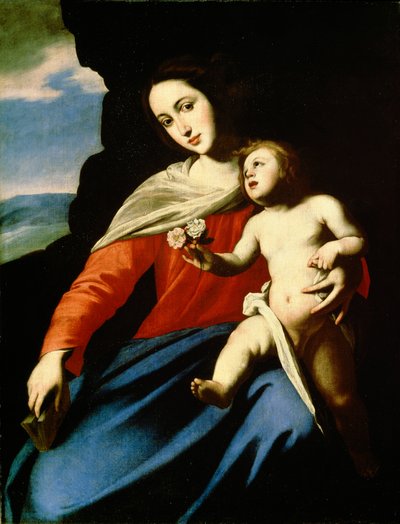 ヴァージンアンドチャイルド、1640年代初頭 作： Massimo Stanzione