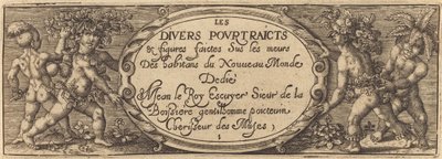 Les Divers pourtraikts et Figures I (タイトルページ) 作： Master AD