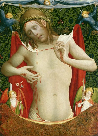 Ecce Homo、c.1435（パネル上のテンペラとオイル） 作： Master Francke