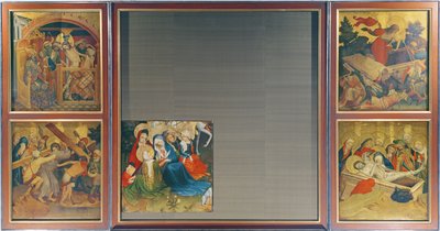 ハンブルクの聖ヨハネ教会の聖トーマス祭壇が1424年に始まった（テンペラとパネルに油彩） 作： Master Francke
