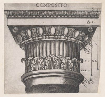 Speculum Romanae Magnificentiae：1537年頃に作られたイオニア式の大文字。 作： Master GA