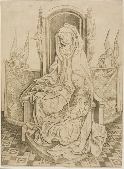 聖アン、聖母子 作： Master I.A.M. of Zwolle