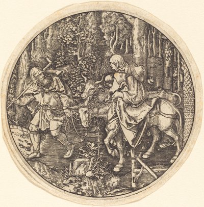 エジプトへの逃避 作： Master L after Albrecht Dürer