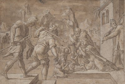 羊飼いの礼拝、約。 1549-50。 作： Master Of The Liechtenstein Adoration