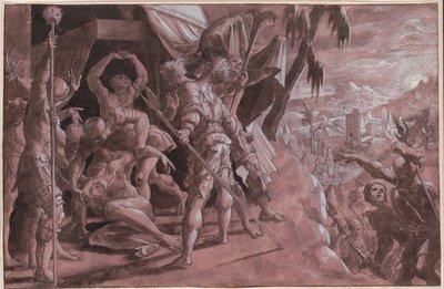 ホロフェルネスの遺体を発見する兵士 作： Master Of The Liechtenstein Adoration