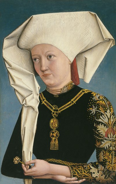 白鳥の勲章を身に着けた貴婦人の肖像 作： Master of Ansbach