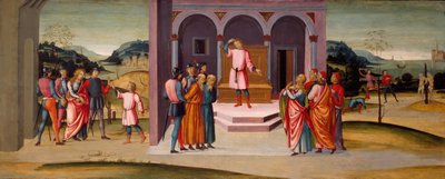 ダニエルがスザンナを救う、ダニエルの裁き、長老たちの処刑、c。 1500。 作： Master of Apollo and Daphne