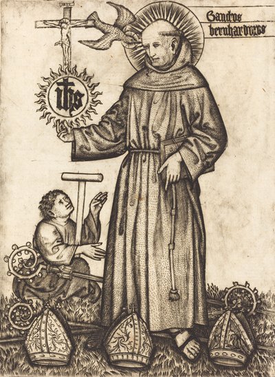 Sanctus Bernhardinus, 1450年代。 作： Master of Balaam