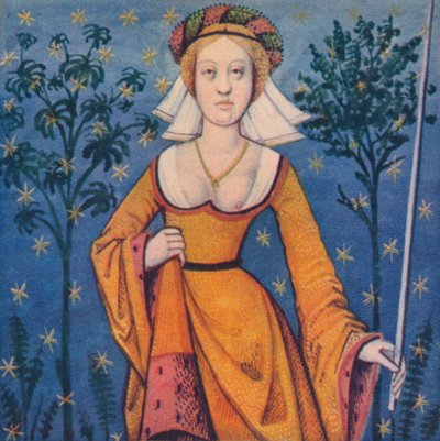 「フローラ - 花の女神」、1403年、1939年 作： Master of Berry