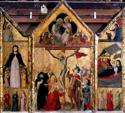 磔刑を中心としたトリプティク、c1333 作： Master of Bologna