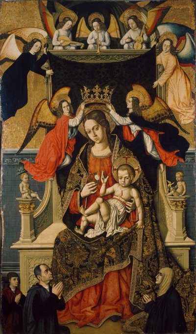 天使と寄付者のいる処女と子供、1475-1500 作： Master of Castelsardo