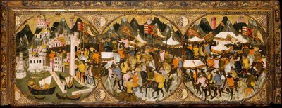 デュラッツォのチャールズによるナポリの征服、1381-82。 作： Master of Charles of Durazzo