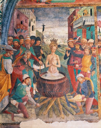 Itália, Região do Piemonte, Província de Alexandria, Serralunga di Crea, Sacro Monte di Crea, Santuário de Santa Maria Assunta, Capela de Santa Margarida de Antioquia, Paixão de Santa Margarida de Antioquia 作： Master of Crea
