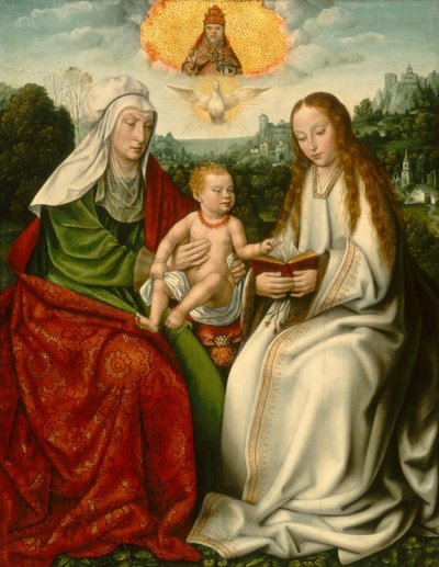 聖母とキリストの子を抱く聖アンナ 1511年～1515年頃 作： Master of Frankfurt