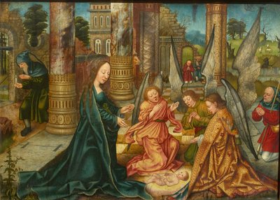 キリストの降誕、c。 1510年。 作： Master of Frankfurt