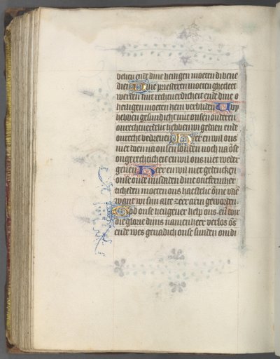 ユトレヒトの時間利用法：fol。 174v、テキスト、c。 1460-1465。 作： Master of Gijsbrecht van Brederode