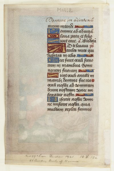 羊飼いへの受胎告知、時間の書、c.1485から 作： Master of Guillaume Lambert
