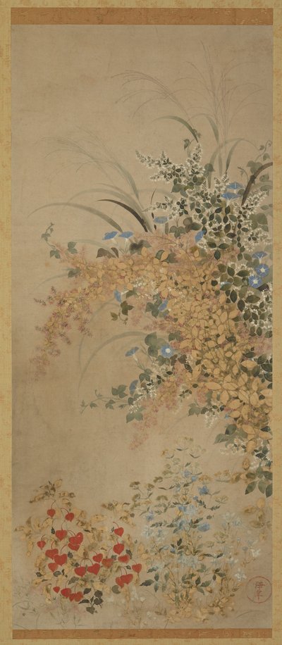 花と草 江戸時代（1600～1630）。 作： Master of I nen Seal