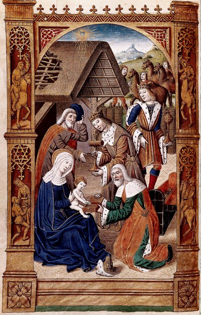 マギの崇拝（細密画 作： Master of Jacques de Besançon