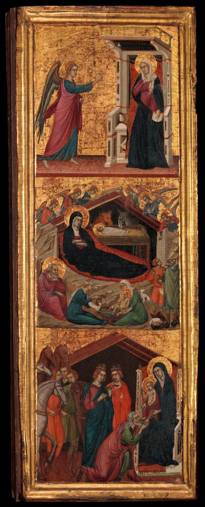 聖母の生涯からの聖人とシーン、ca。 1320年。 作： Master of Monte Oliveto