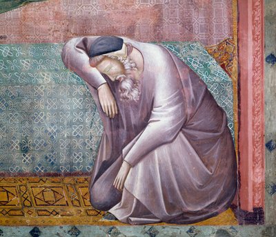 Stories of St Francis, detail of aparition to Gregory IX, master of Saint Cecilia (13-14世紀) によるフレスコ画, Upper Church, Papal Basilica of St Francis of Assisi (UNESCO World Heritage List, 2000), Assisi, Umbria, Italy 作： Master of Saint Cecilia