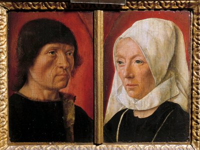 男性と彼の妻の肖像画。 カップルの表現（二重の肖像画）。 マスター・ド・サン・ジル（1490年から1510年に活動）、フランスの学校による絵画 作： Master of Saint Giles