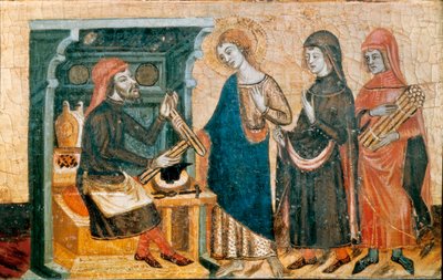 聖ヨハネの祭壇画、サンタ コロマ デ ケラルトのマスター、c. 1356年（木にテンペラと金箔） 作： Master of Santa Coloma de Queralt